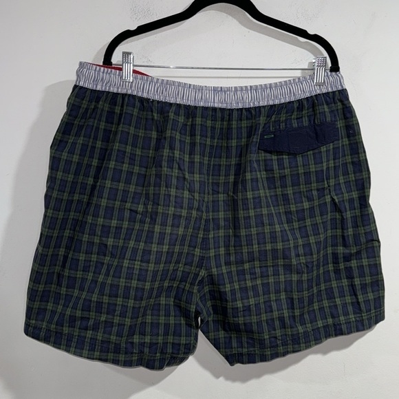 Tommy Hilfiger swim trunks plaid preppy Lined pocket drawstring XL elastic waist - Picture 6 of 8